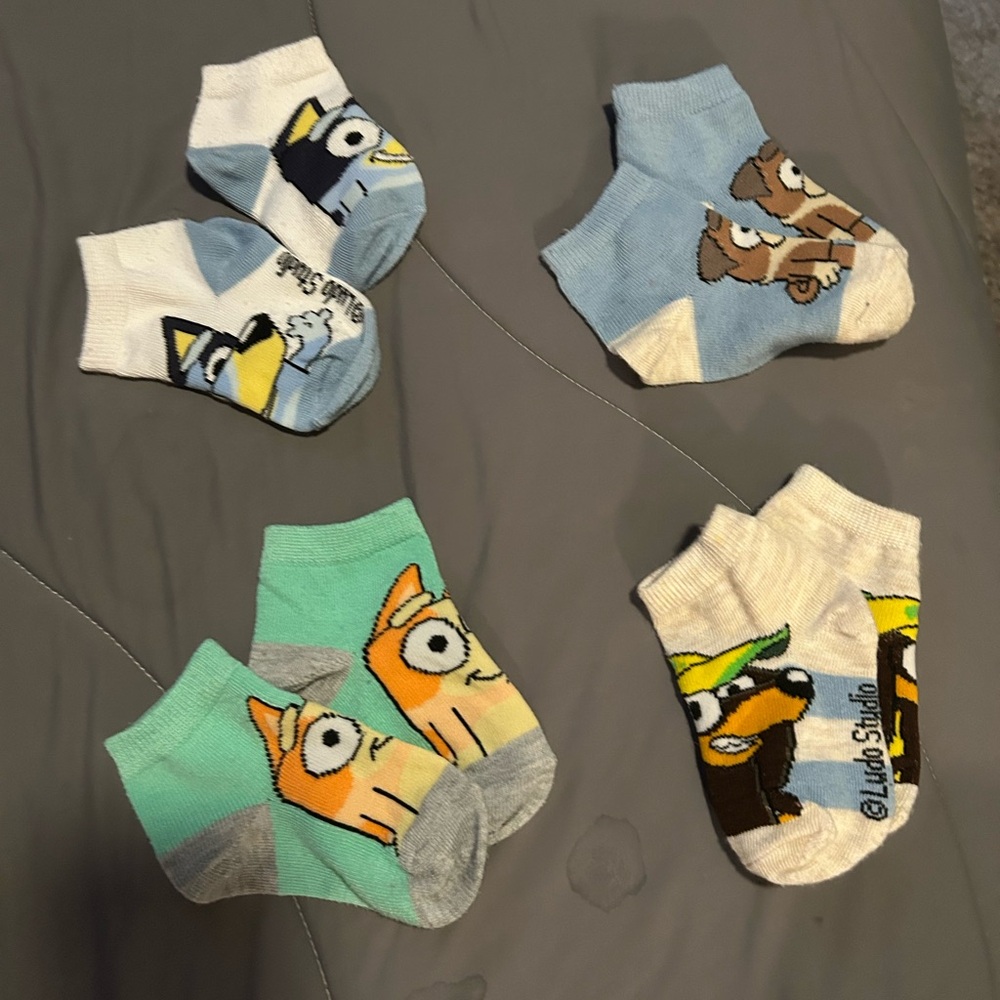 KIDS BLUEY SOCKS - 4 PAIRS